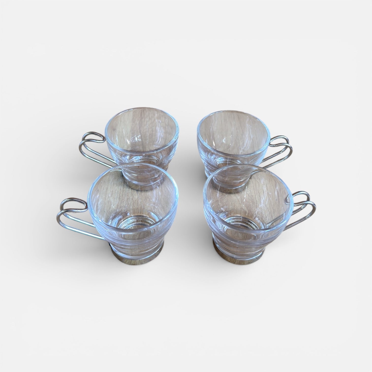 Set of 4 Glass Espresso Cups