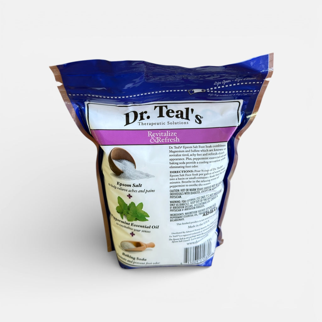 Dr. Teal's Epsom Salt Foot Soak Cooling Peppermint, 2 lbs