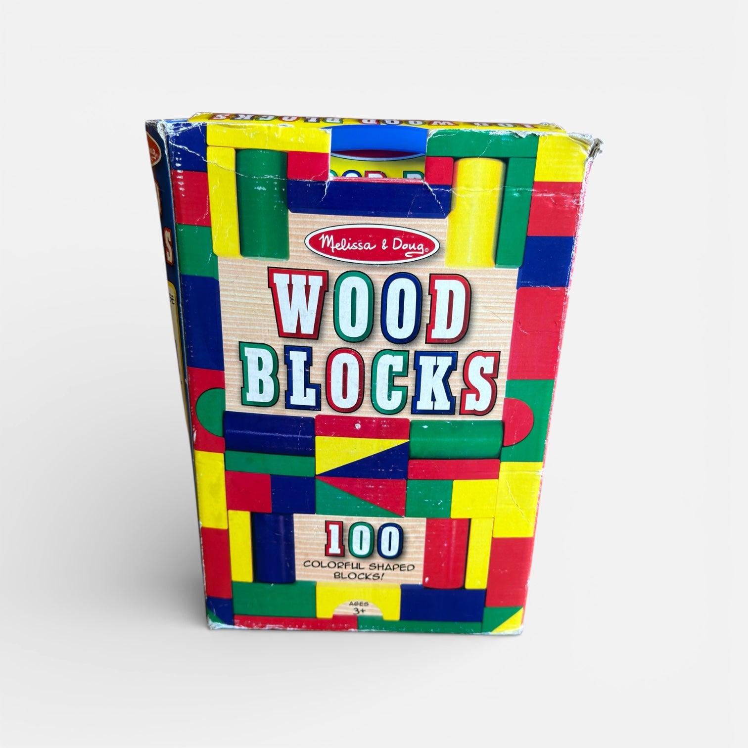 Melissa & Doug 100 Colorful Shaped Wood Blocks