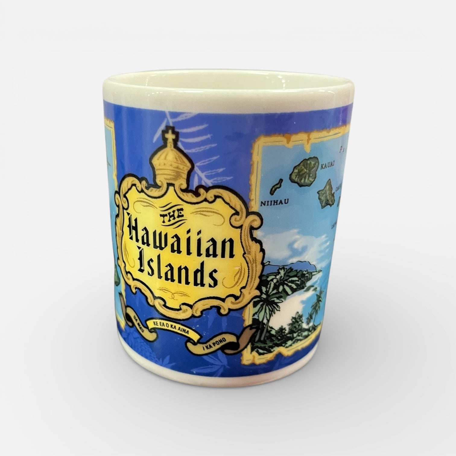 The Hawaiian Islands Map Coffee Mug 3.5"D x 4"H