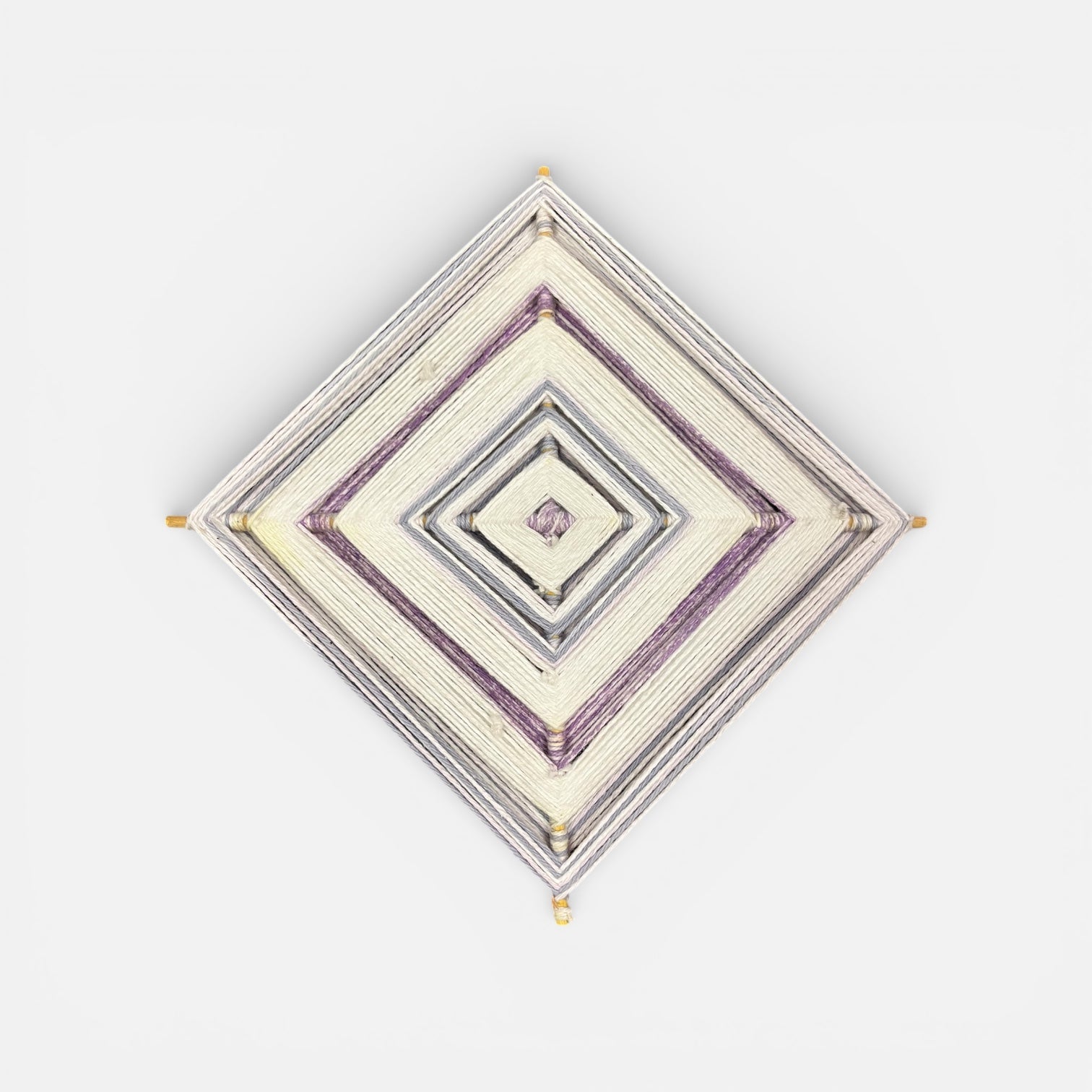 Handwoven God's Eye Yarn Mandala Boho Wall Art 8" x 8"