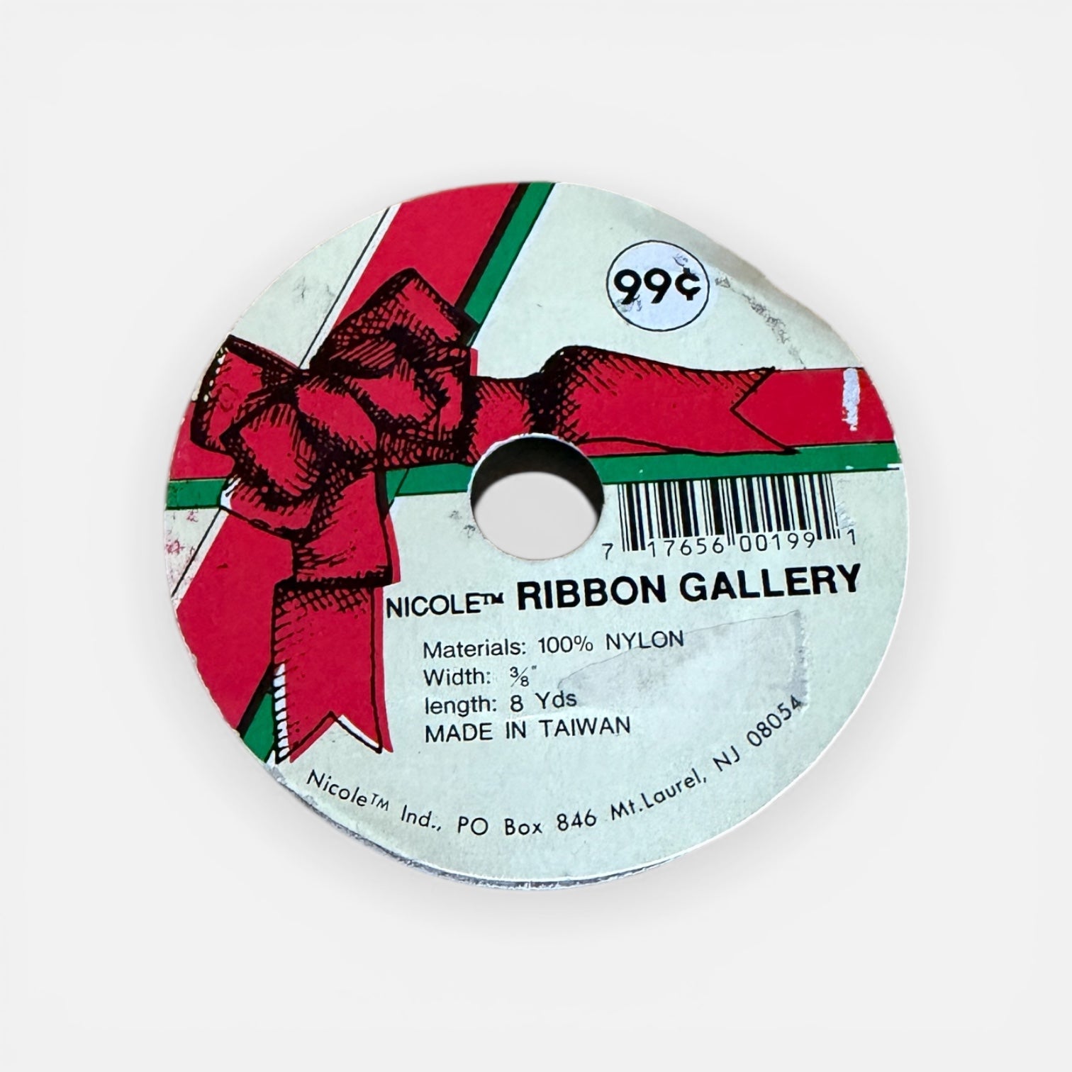 Vintage "Nicole's Ribbon Gallery" 8-yard Spool