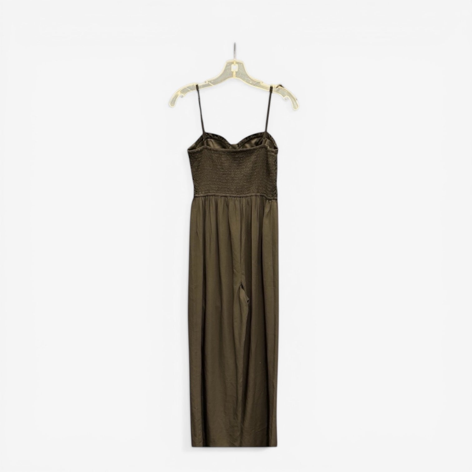 Women's Black Velvet Bustier Wide Leg Jumpsuit Size: S