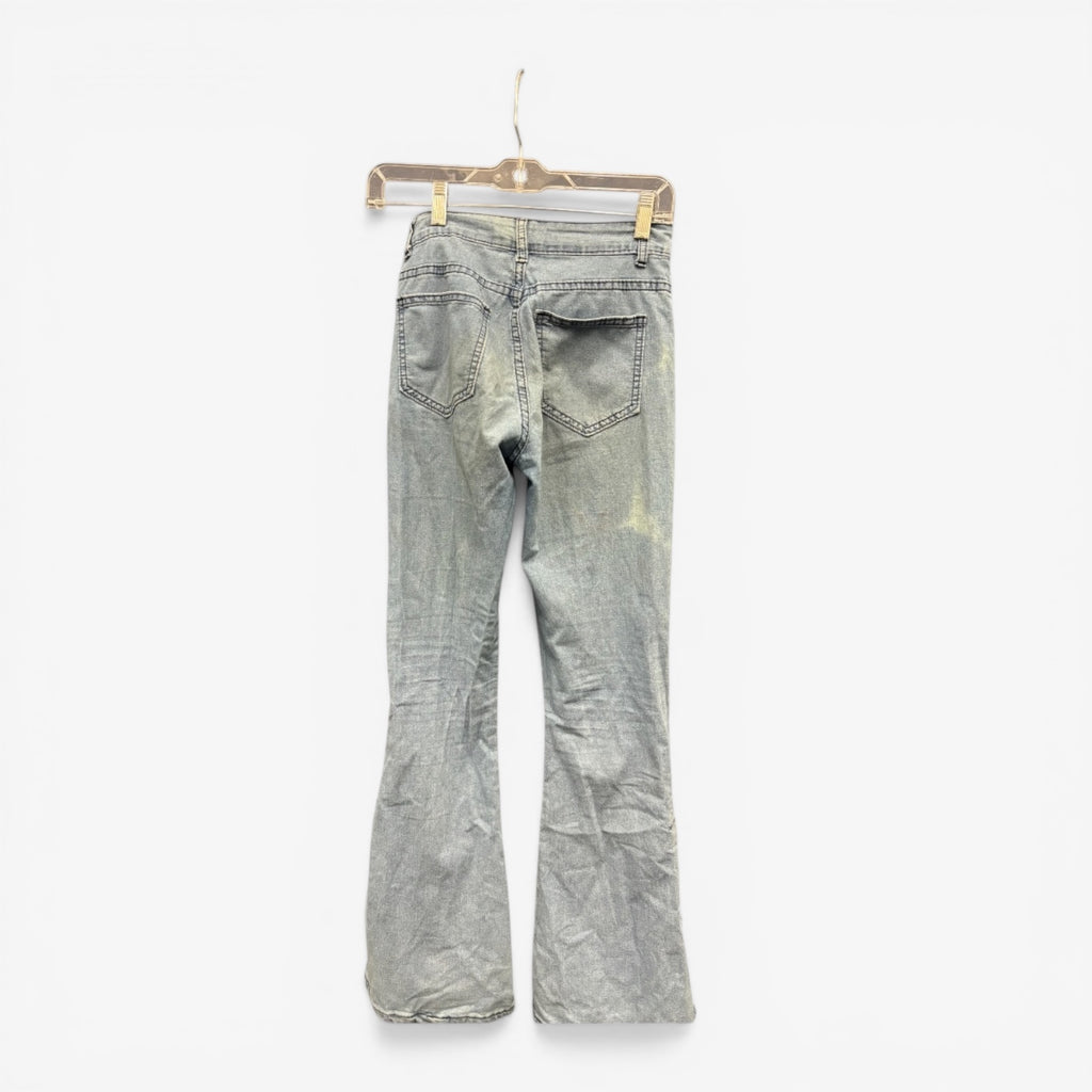 Women Lace Up Flare Jeans Size: S