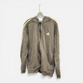 Adidas Essentials Fleece 3-Stripes Zip-Up Hoodie in Gray Size: XL