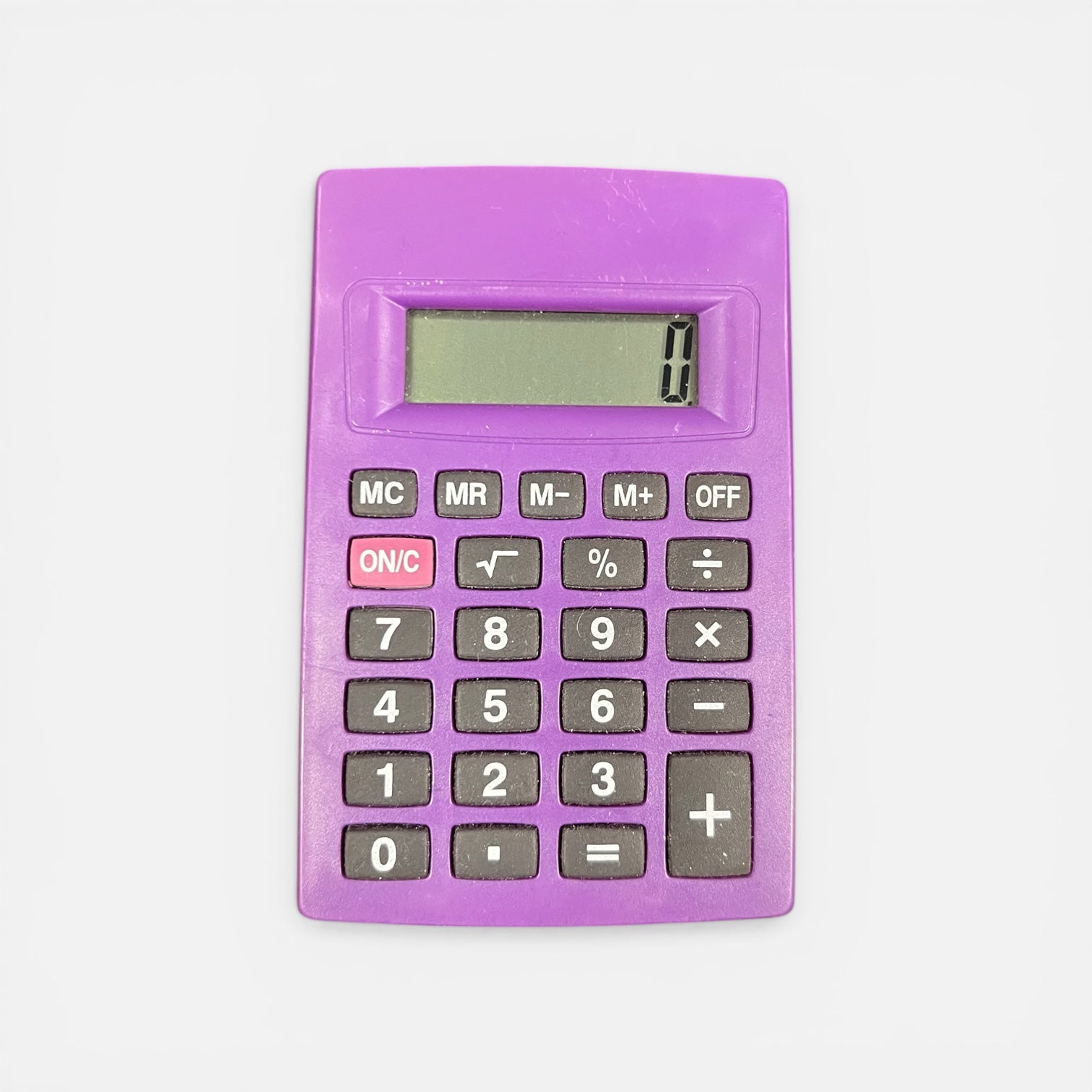 Purple 8-digit Pocket Calculator