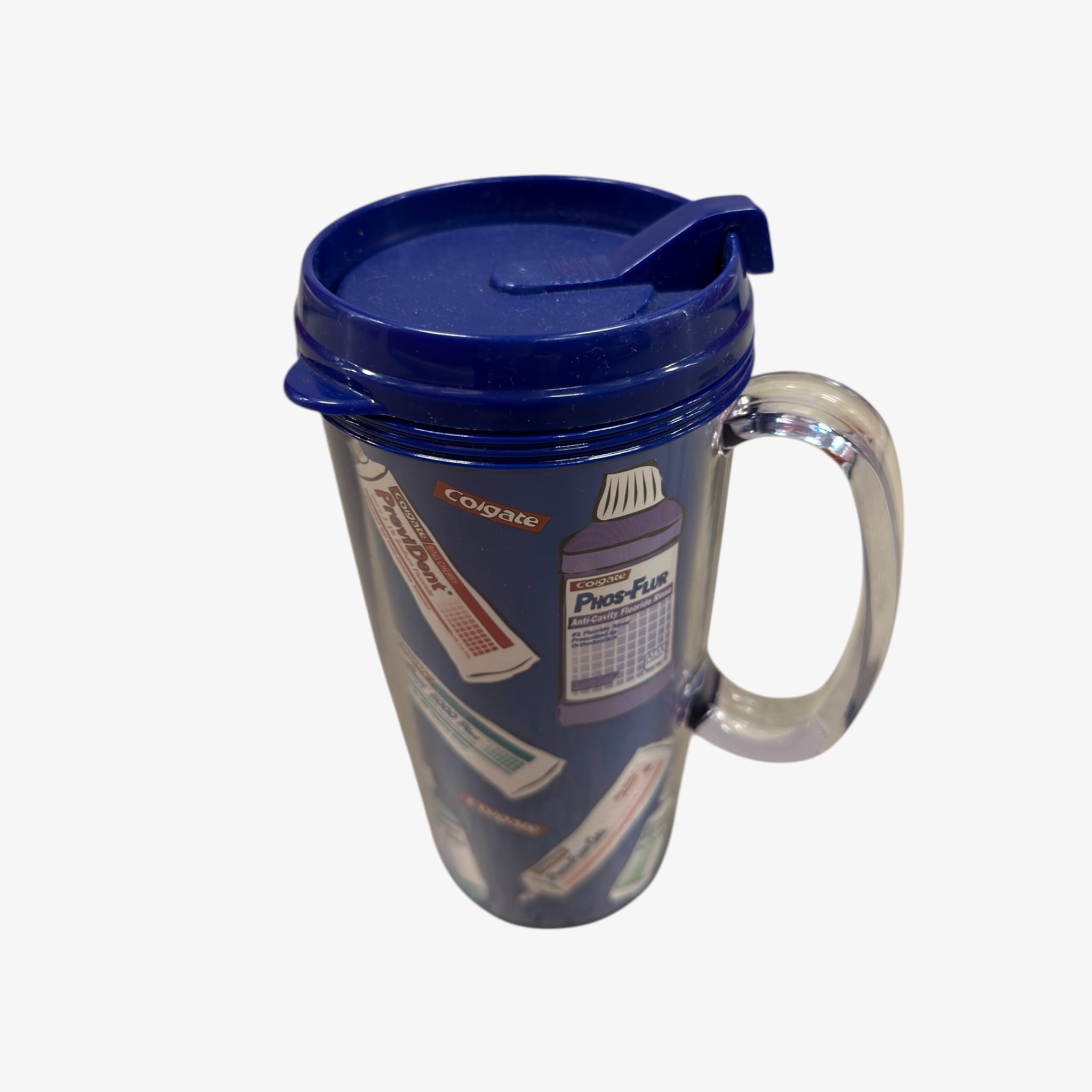 Vintage COLGATE Toothpaste Advertising Double-wall Insulated Travel Mug 16oz