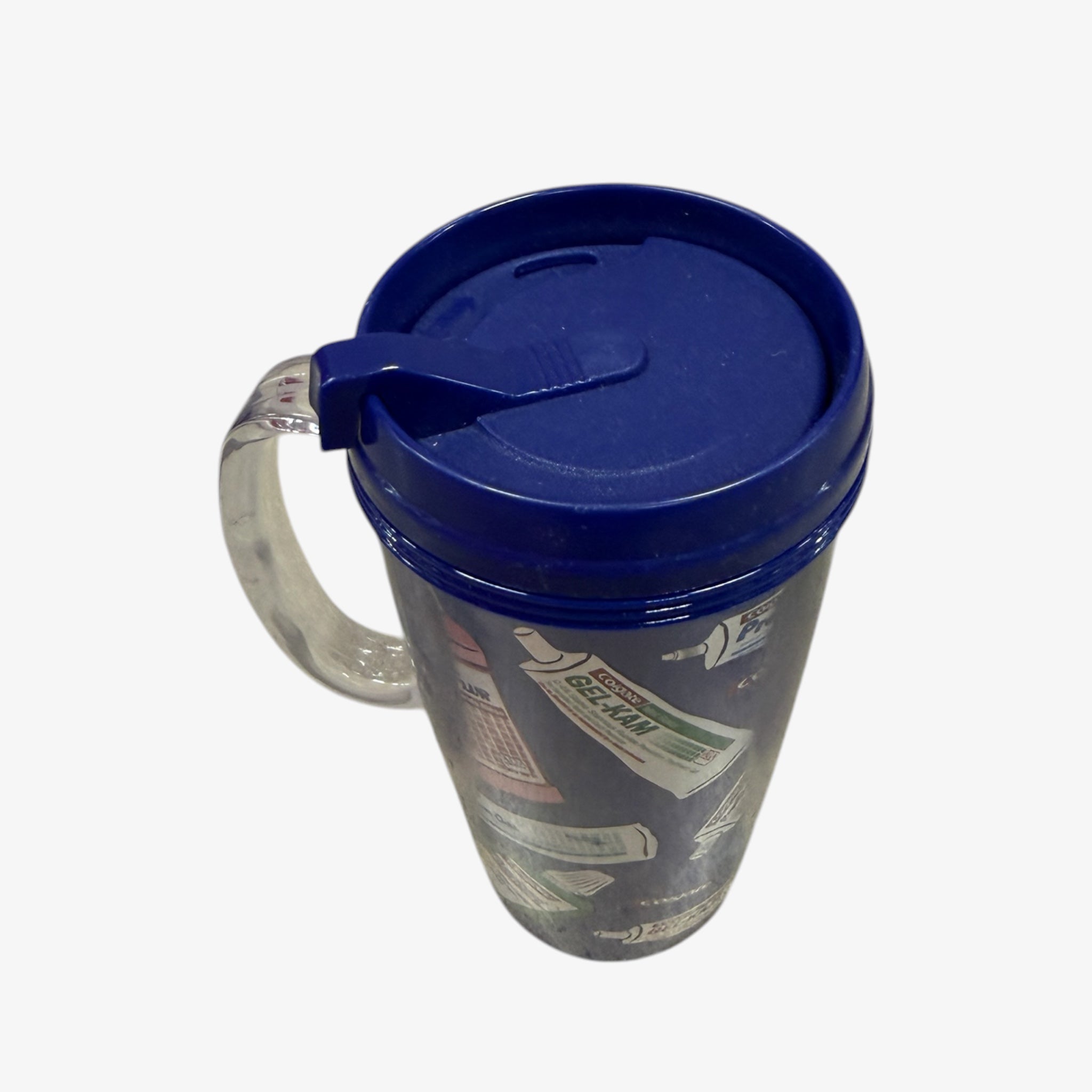 Vintage COLGATE Toothpaste Advertising Double-wall Insulated Travel Mug 16oz