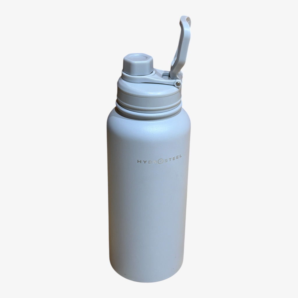 HydroSteel Sport Insulated Stainless Steel Water Bottle with Chug Lid 32oz Silver