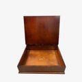 Vintage Bombay Company Mahogany Wooden Keepsake Chest w/Brass Hinges 14" x 12"x 3"