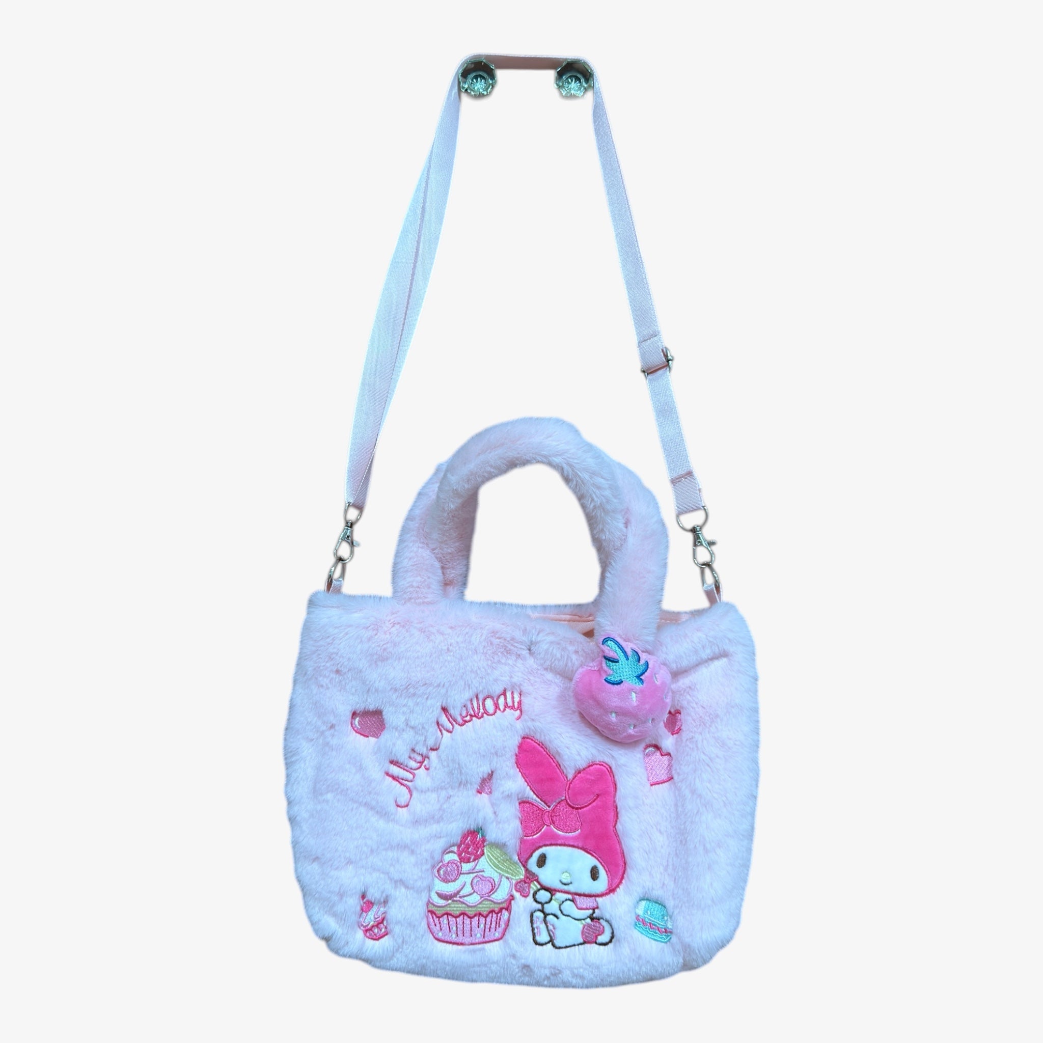 Sanrio My Melody Faux Fur Plush Tote Bag & Crossbody