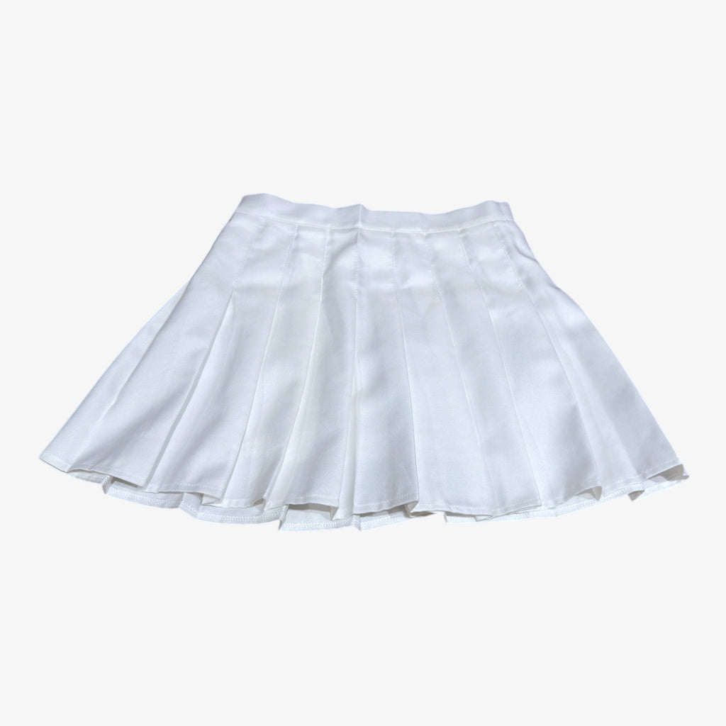 White Pleated Mini Skirt Size: S