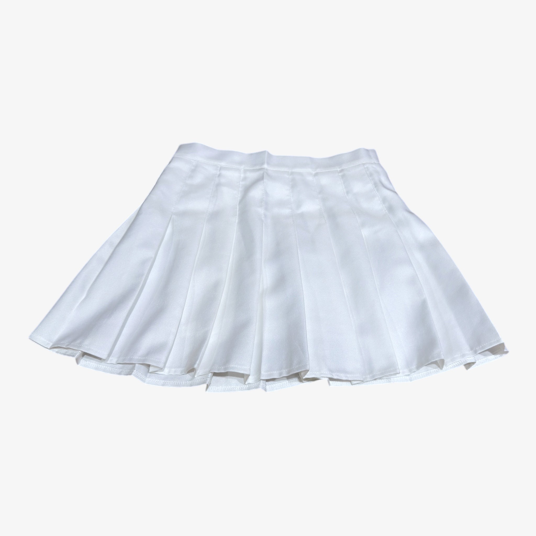 White Pleated Mini Skirt Size: S