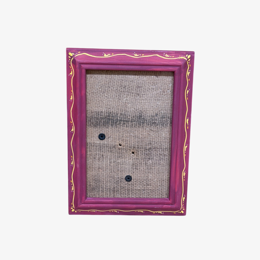 Purple Decorative Wooden Picture Frame w/ Gold Accents for 4" x 6" Photo