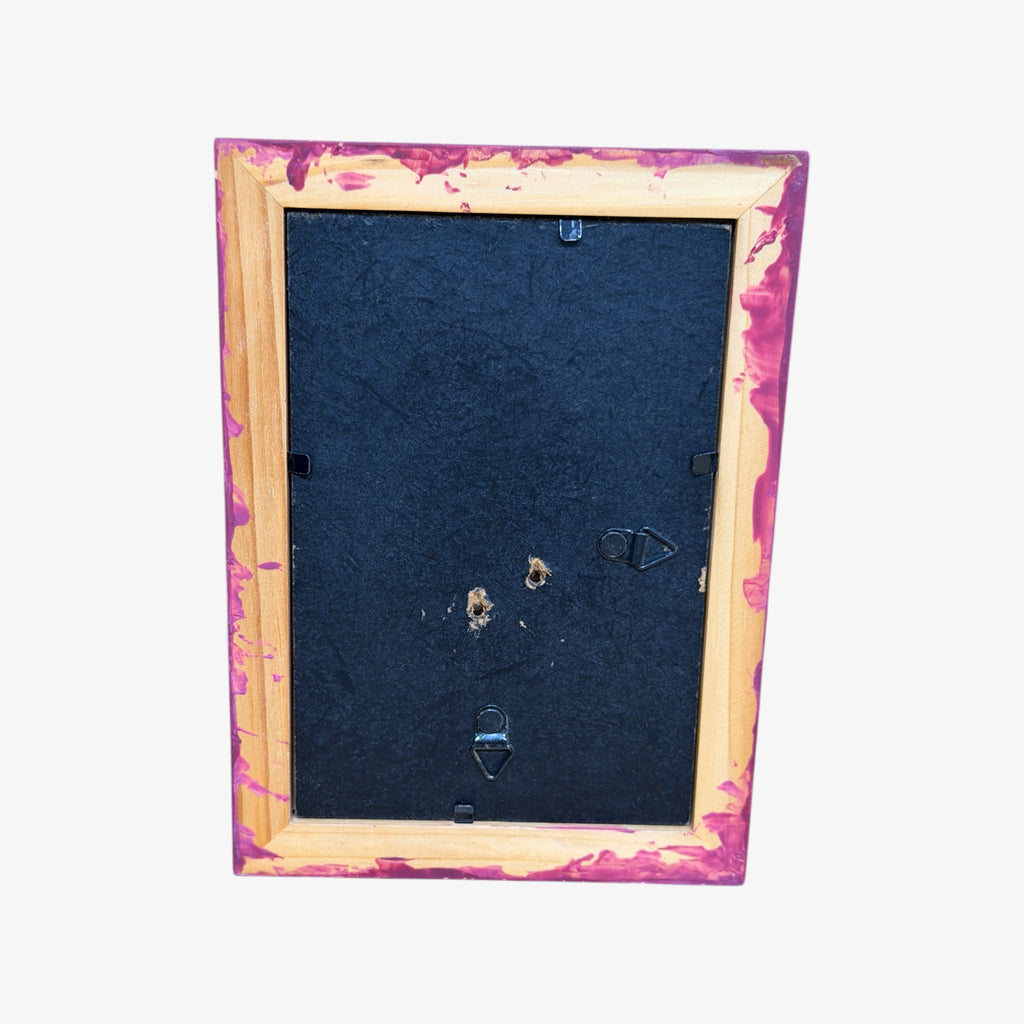 Purple Decorative Wooden Picture Frame w/ Gold Accents for 4" x 6" Photo