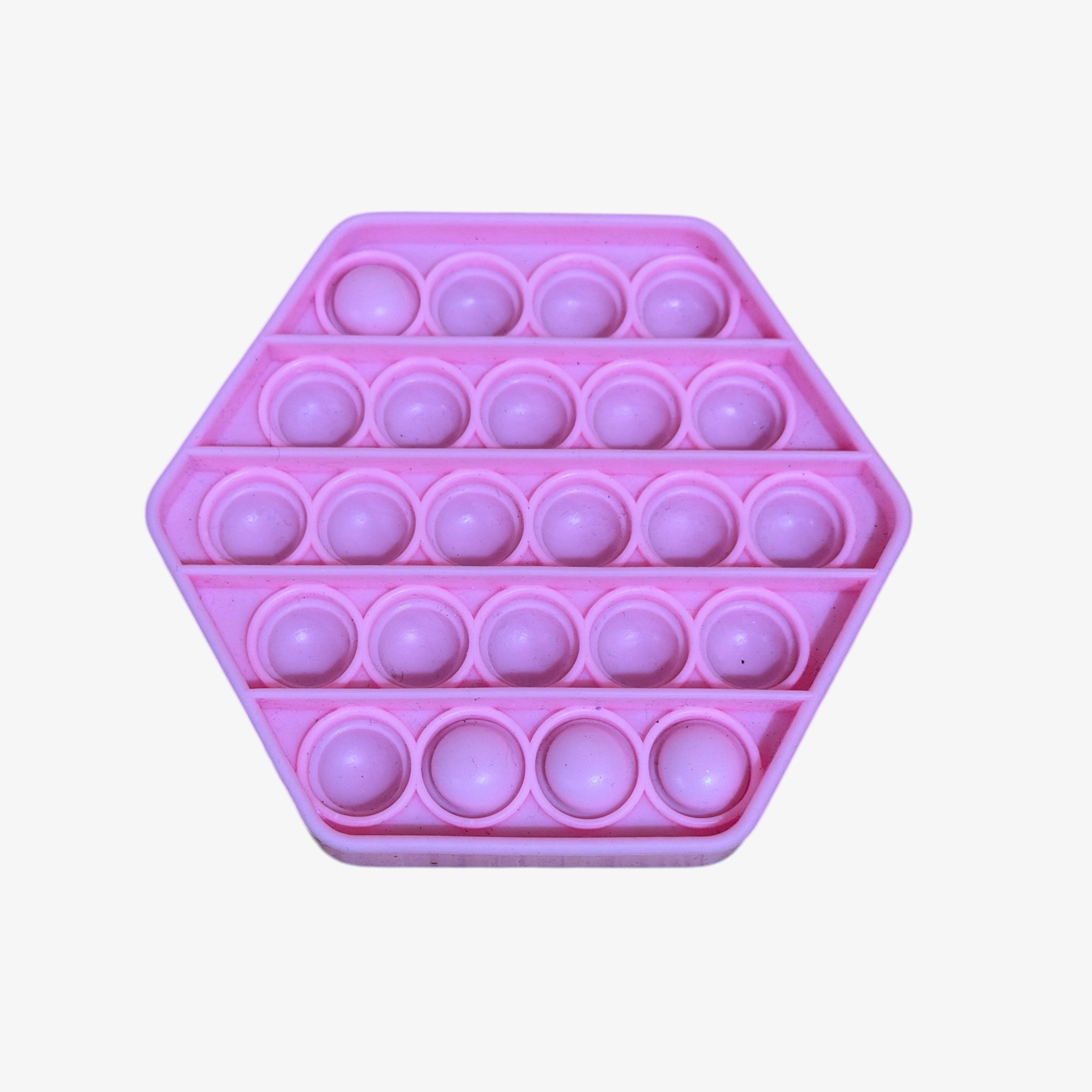 Hexagonal Pink Silicone Pop-it Fidget Toy