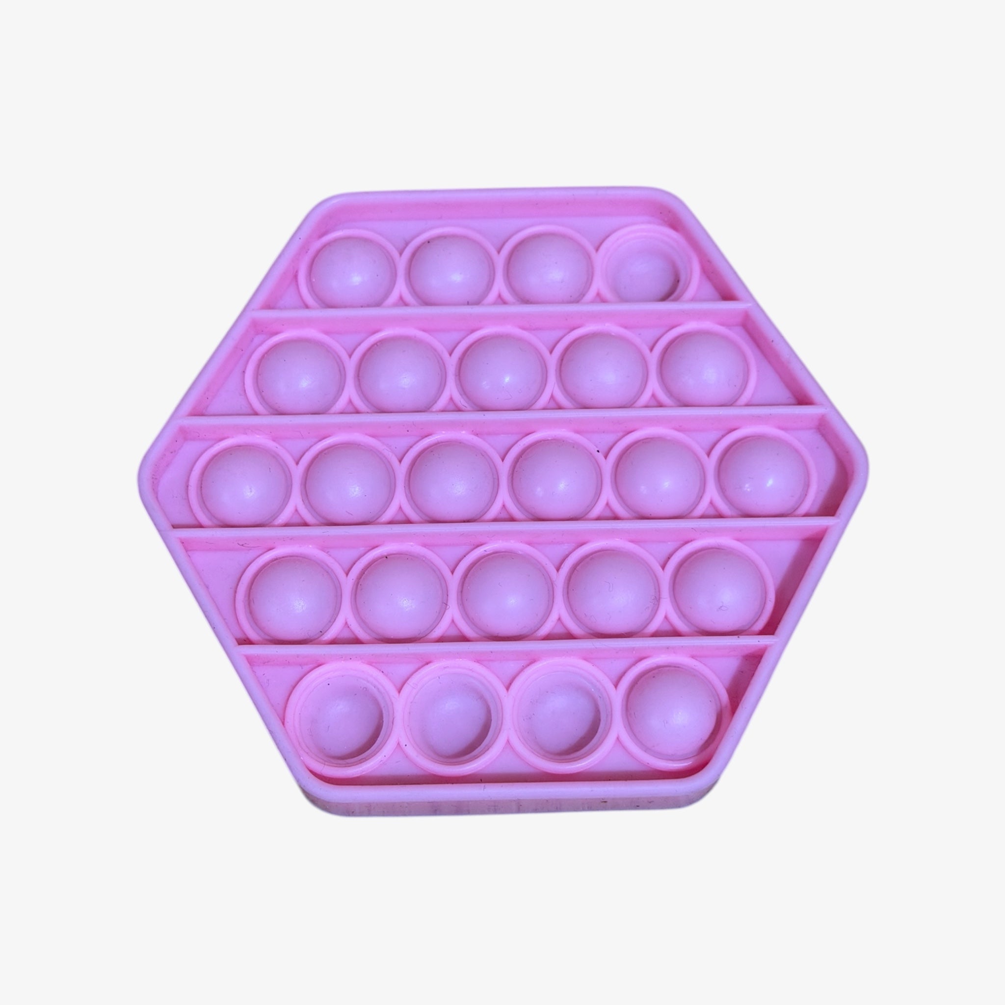 Hexagonal Pink Silicone Pop-it Fidget Toy