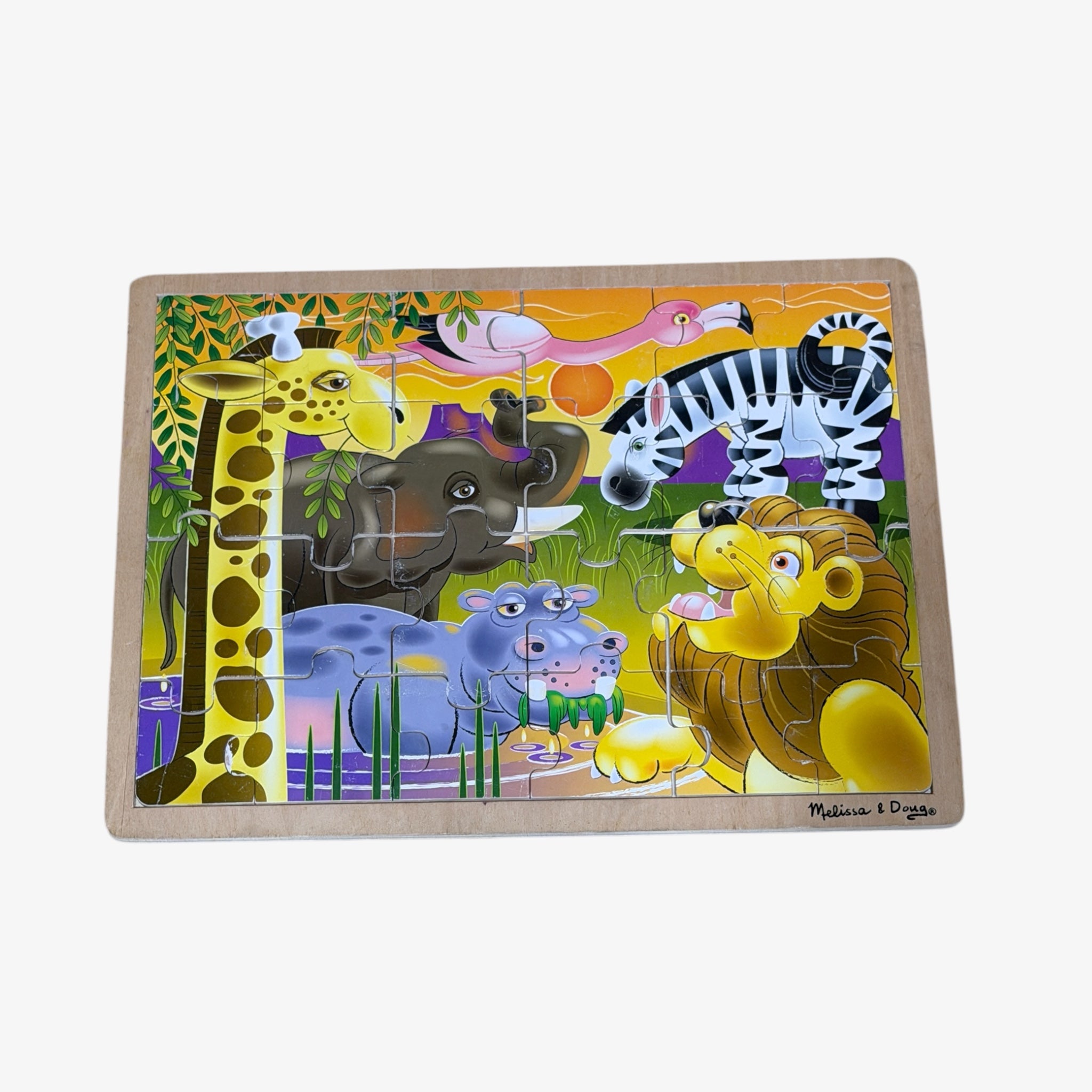 Melissa & Doug Wooden Safari Jigsaw Puzzle 24pcs