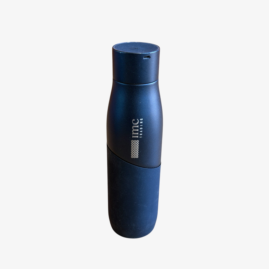LARQ Bottle Movement PureVis 24 oz - Lightweight Self-Cleaning and Non-Insulated Stainless Steel Water Bottle with UV Water Purifier Black/Onyx