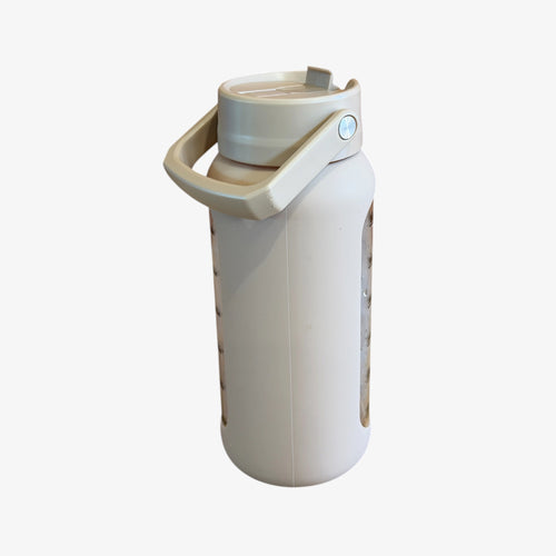 64oz Water Bottle with Time Marker and Silicone Sleeve