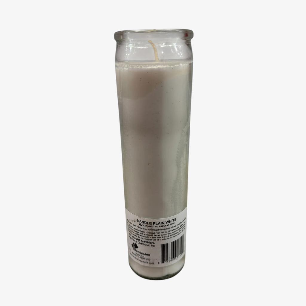 Lumex Prayer Plain White Candle 7oz 2"D x 8"H