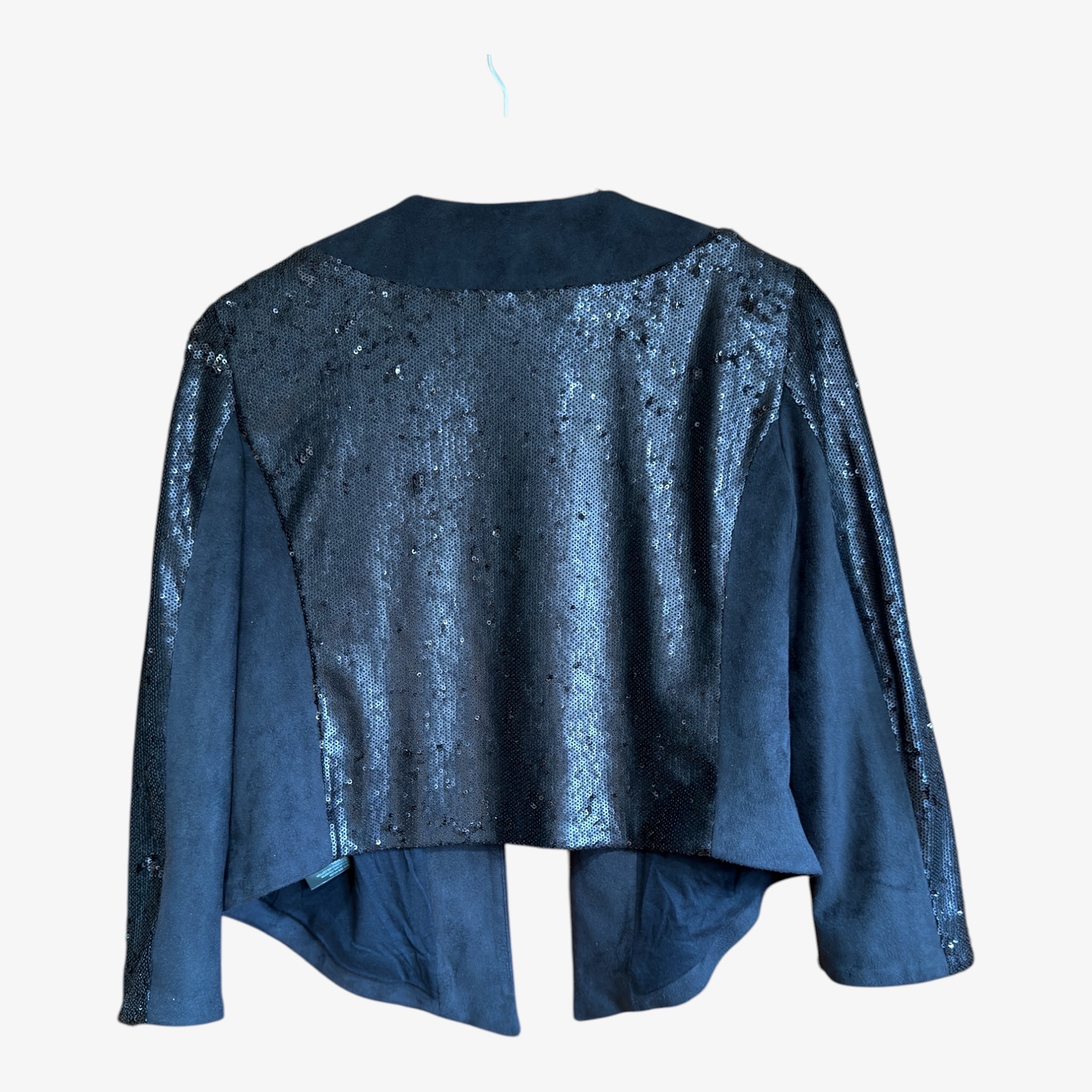"Glam Sequin Open Blazer" from the Anthropologie Elevenses Size: XS Black