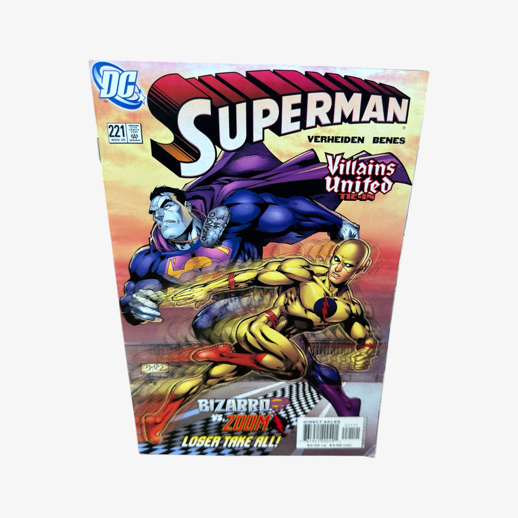 Superman #221 (Volume 2) "Bizarro vs. Zoom: Loser Take All!" Nov. 2005