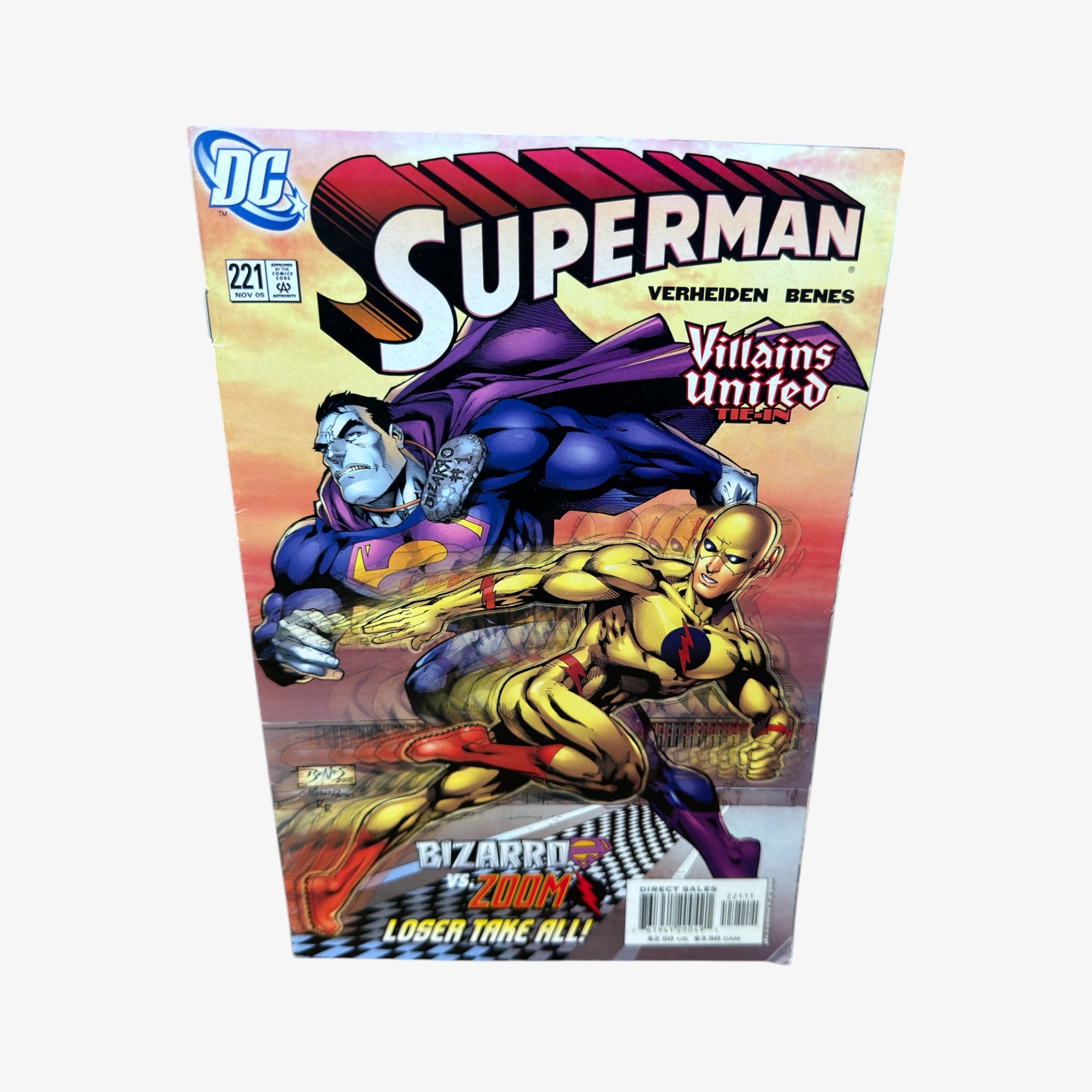 Superman #221 (Volume 2) "Bizarro vs. Zoom: Loser Take All!" Nov. 2005