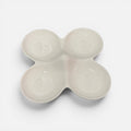 Trends White Ceramic Clover Leaf  Dish 6" x 6" x 8.5"