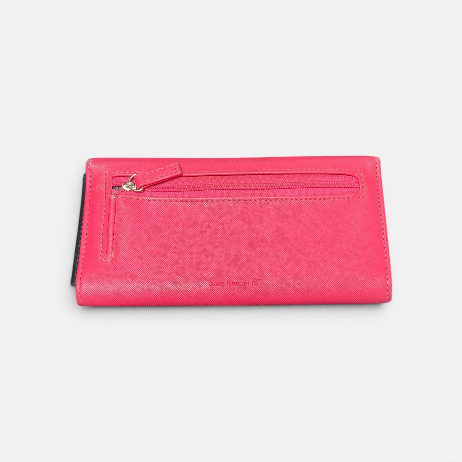 Safe Keeper Leather Trifold Wallet in Pink