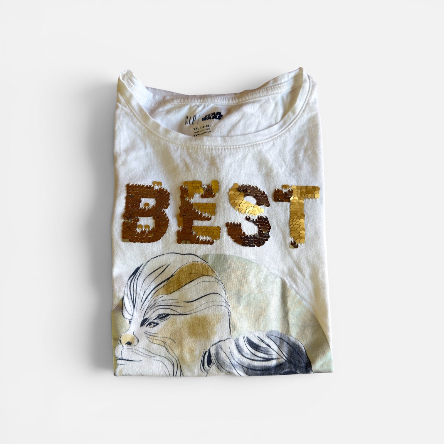 Gap Kids Girls Star Wars Best Friends Chewbacca Han Solo Tee XXL (14-16)