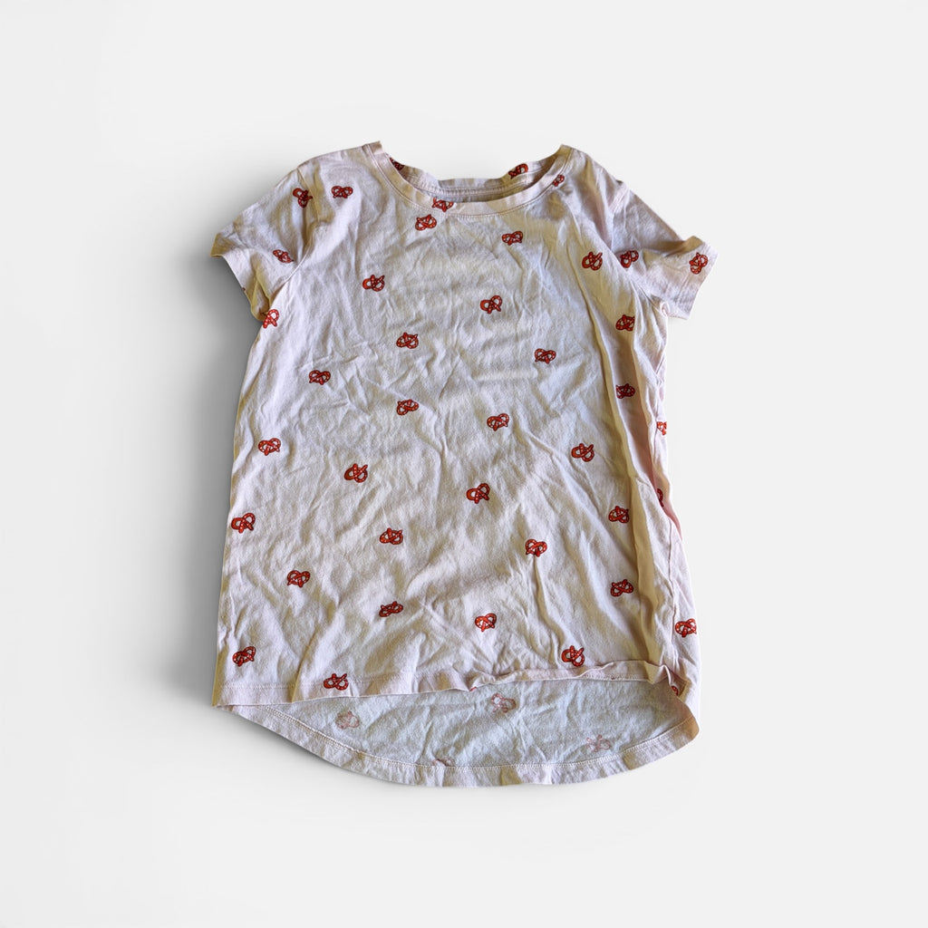 Old Navy Girls Pink T-shirt with a Pretzel Pattern Size: XL(14)