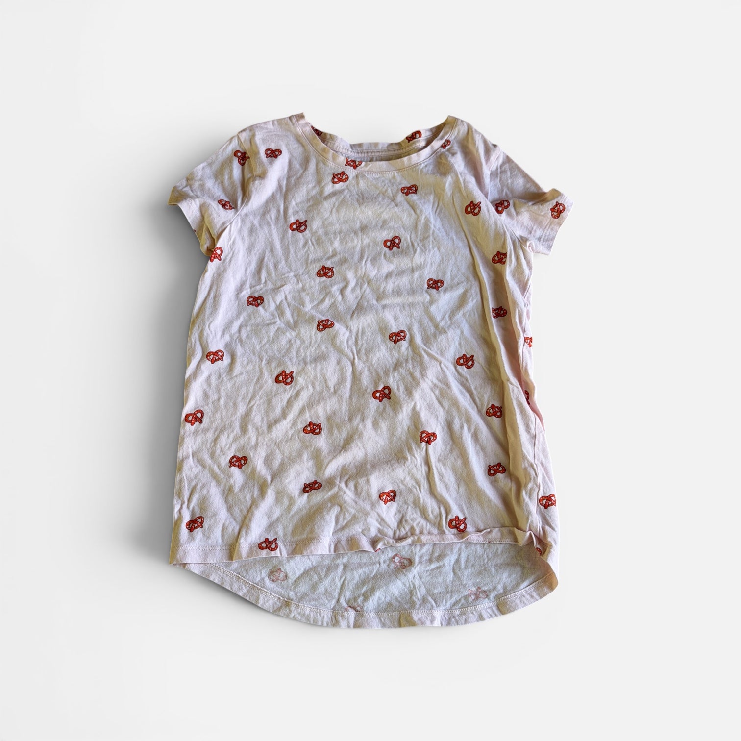 Old Navy Girls Pink T-shirt with a Pretzel Pattern Size: XL(14)