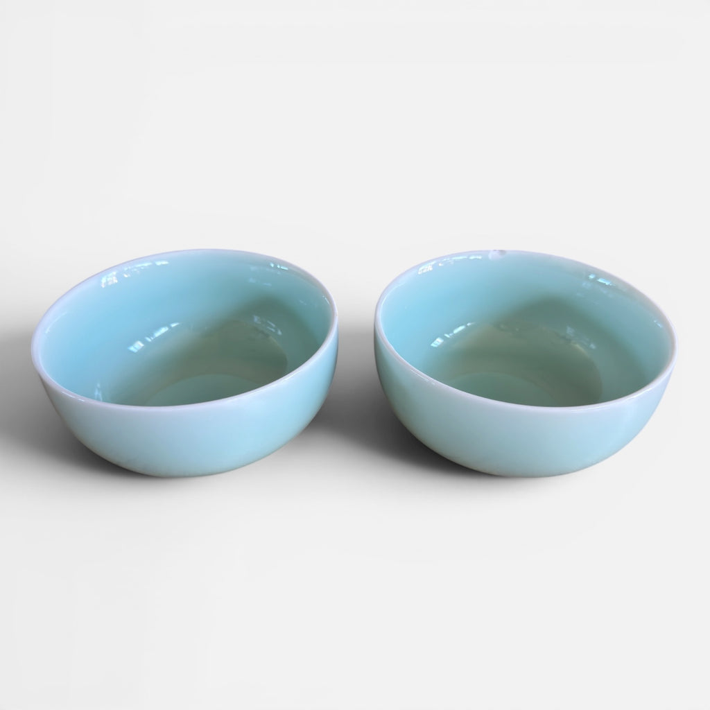 Chinese Celadon Porcelain Rice Bowls 10-Ounce 5"D x 2.5"H (Set of 2)