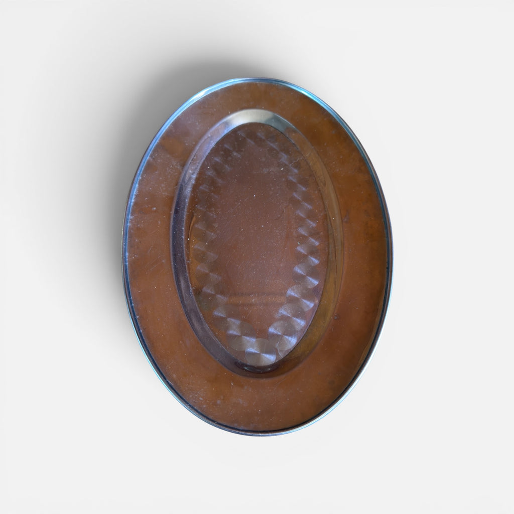 Oval Stainless Steel Serving Tray 15.5" x 8.5"