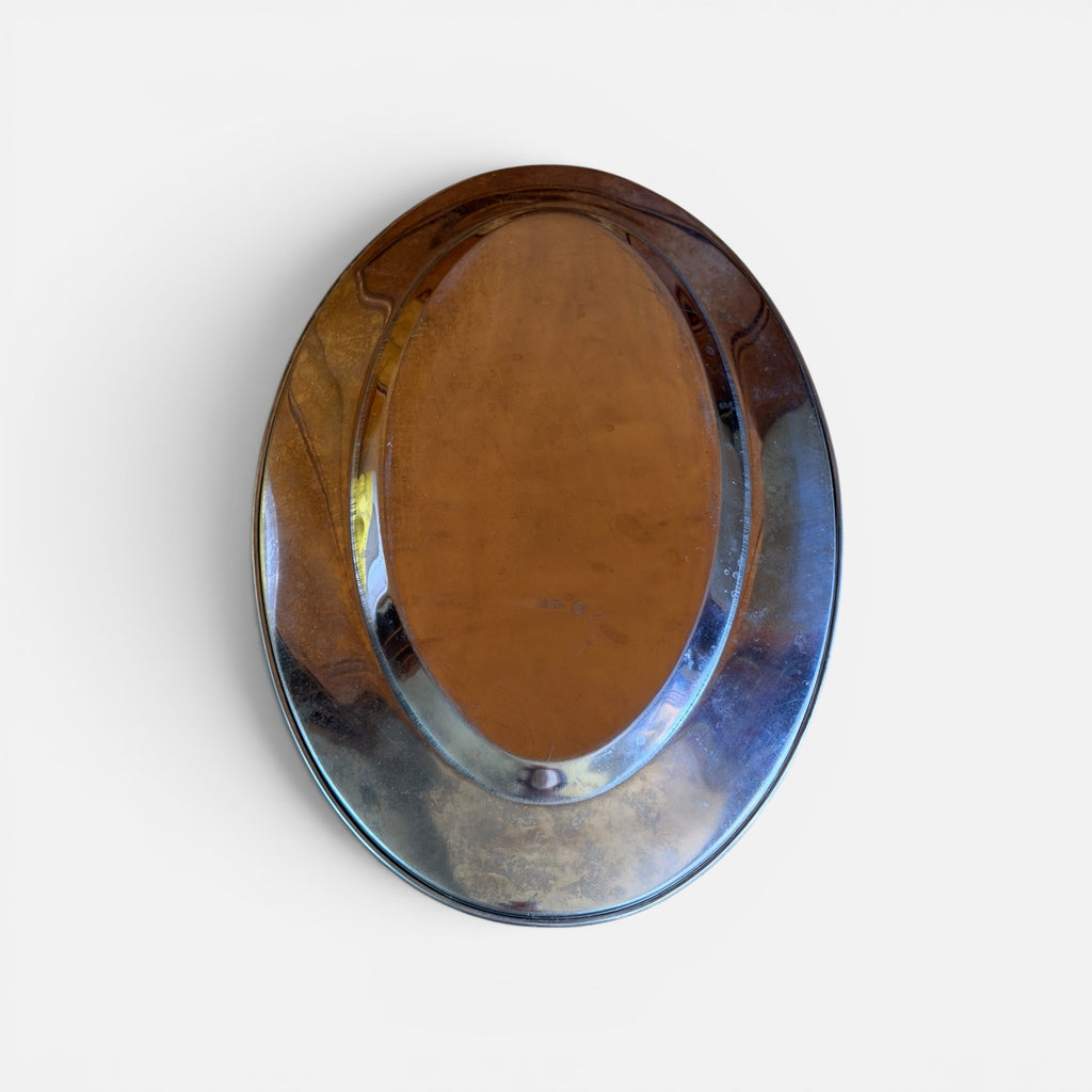 Oval Stainless Steel Serving Tray 15.5" x 8.5"
