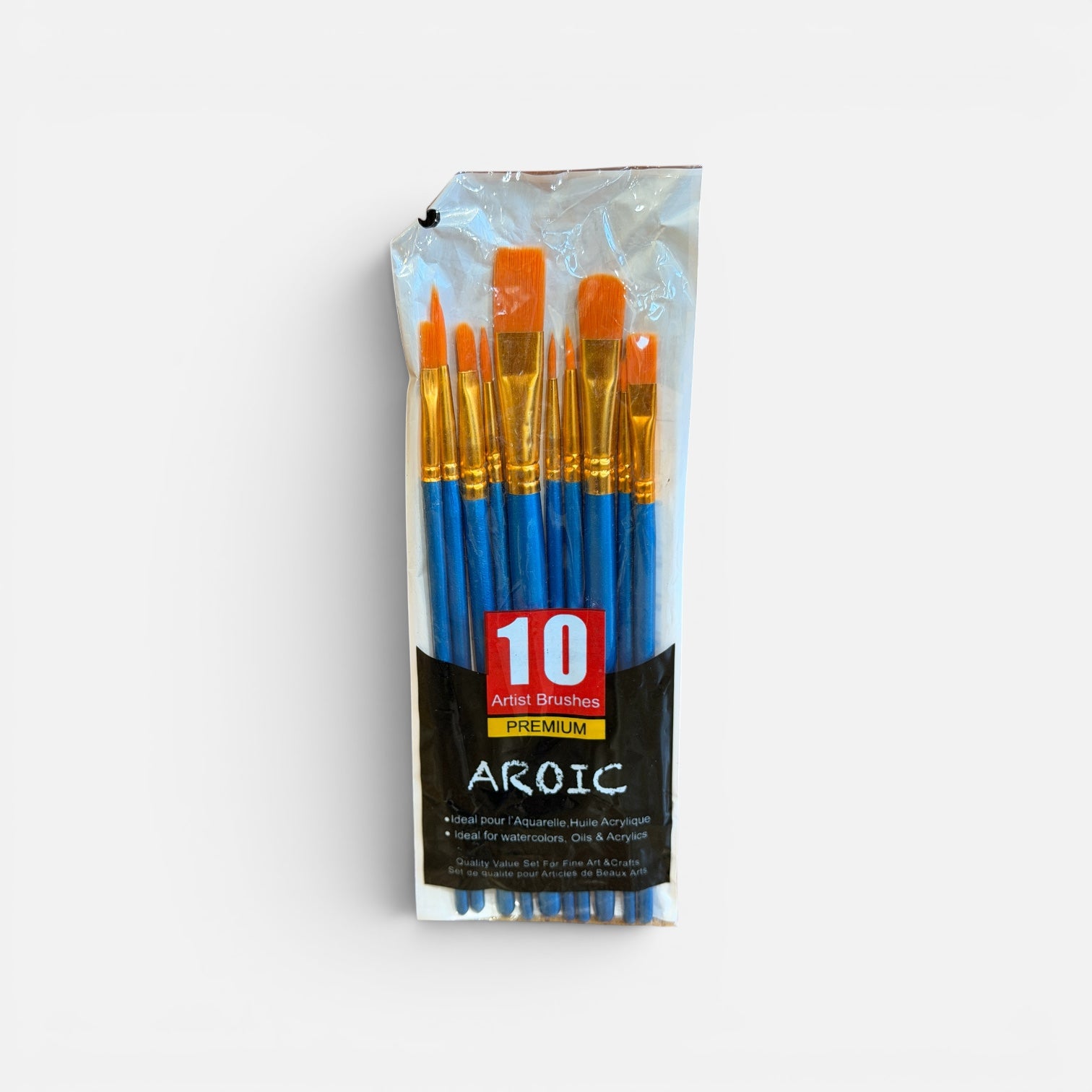 AROIC Premium Artist Brushes, 1 Pack / 10 pcs