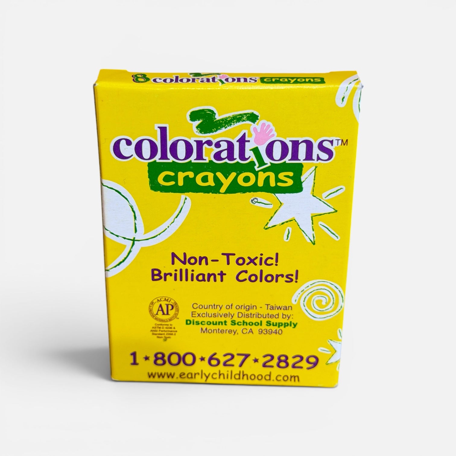 Colorations 8-pack of Non-Toxic Crayons