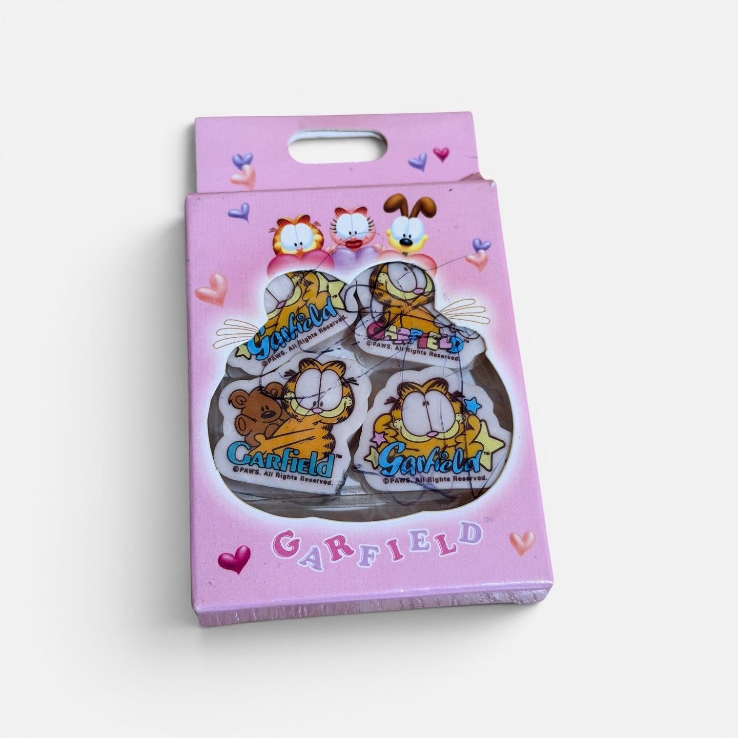 Vintage Pack of 4 Garfield Erasers