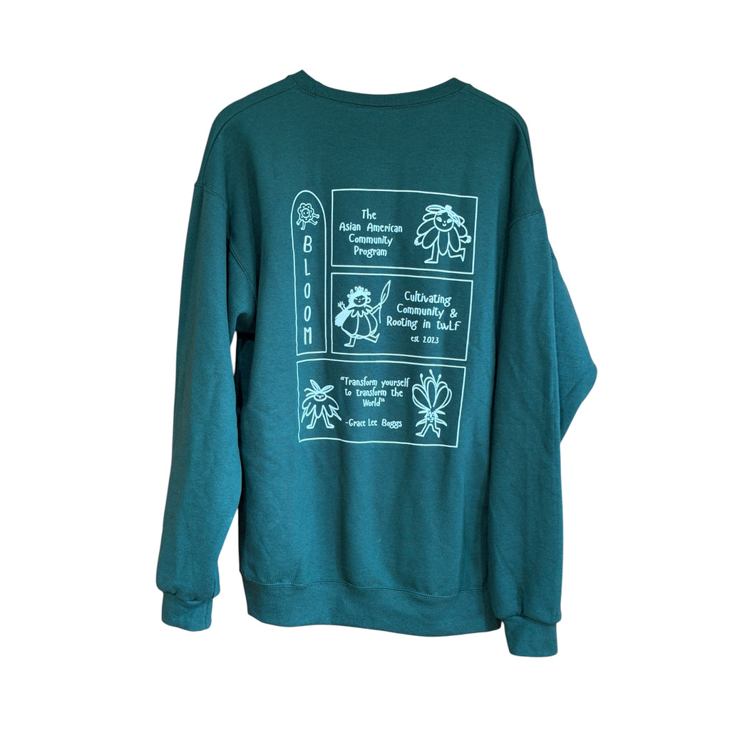 Green Jerzees Crewneck Sweatshirt - The Asian American Community Program, Size" L