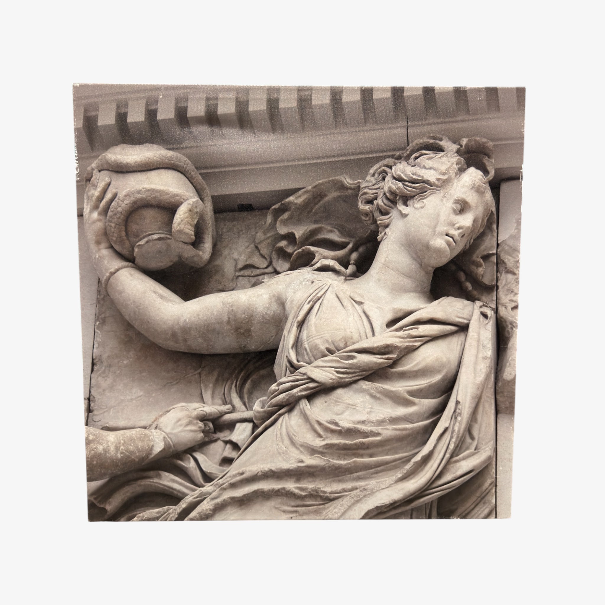 Minoan Snake Goddess (Snake Priestess) Canvas Wall Art  24" x 24"