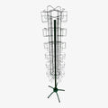 Rotating Metal Wire Floor Display Stand for Brochures, Greeting Cards or Postcards 14"W x 63"H