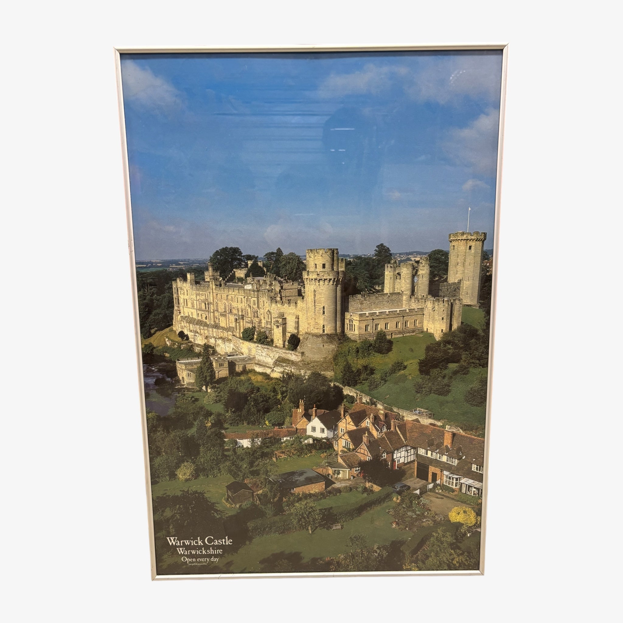 Professional Glass Framed Poster Wall Art: Warwick Castle in Warwickshire, England 20" x 30"