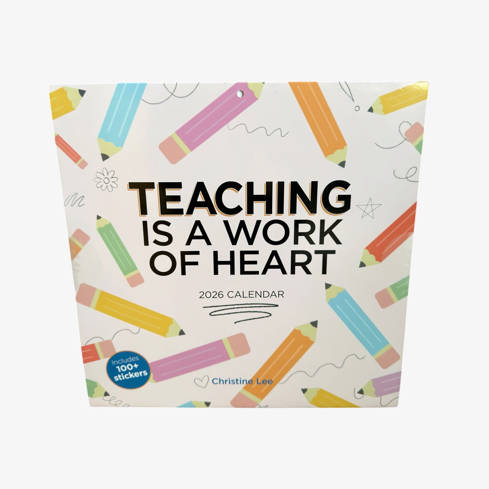 Workman Publishing "Teaching Is a Work of Heart 2026" Wall Calendar by Christine Lee 12" x 12"