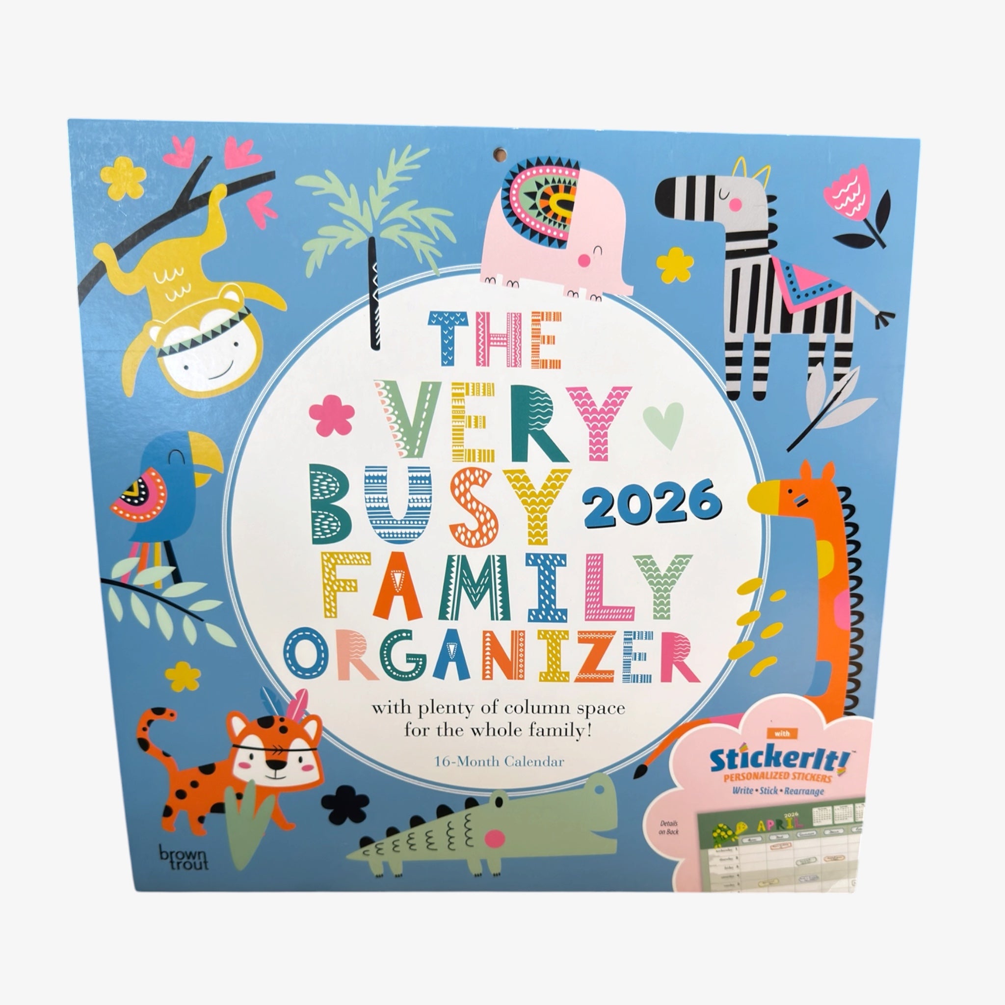 BrownTrout "The Very Busy Family Organizer" 2026 Wall Calendar 12" x 12"