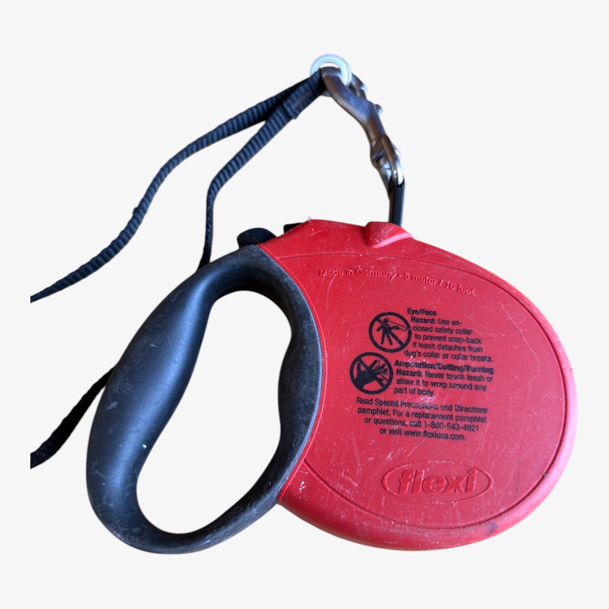 Flexi Classic Retractable Dog Leash Red 16-ft Long