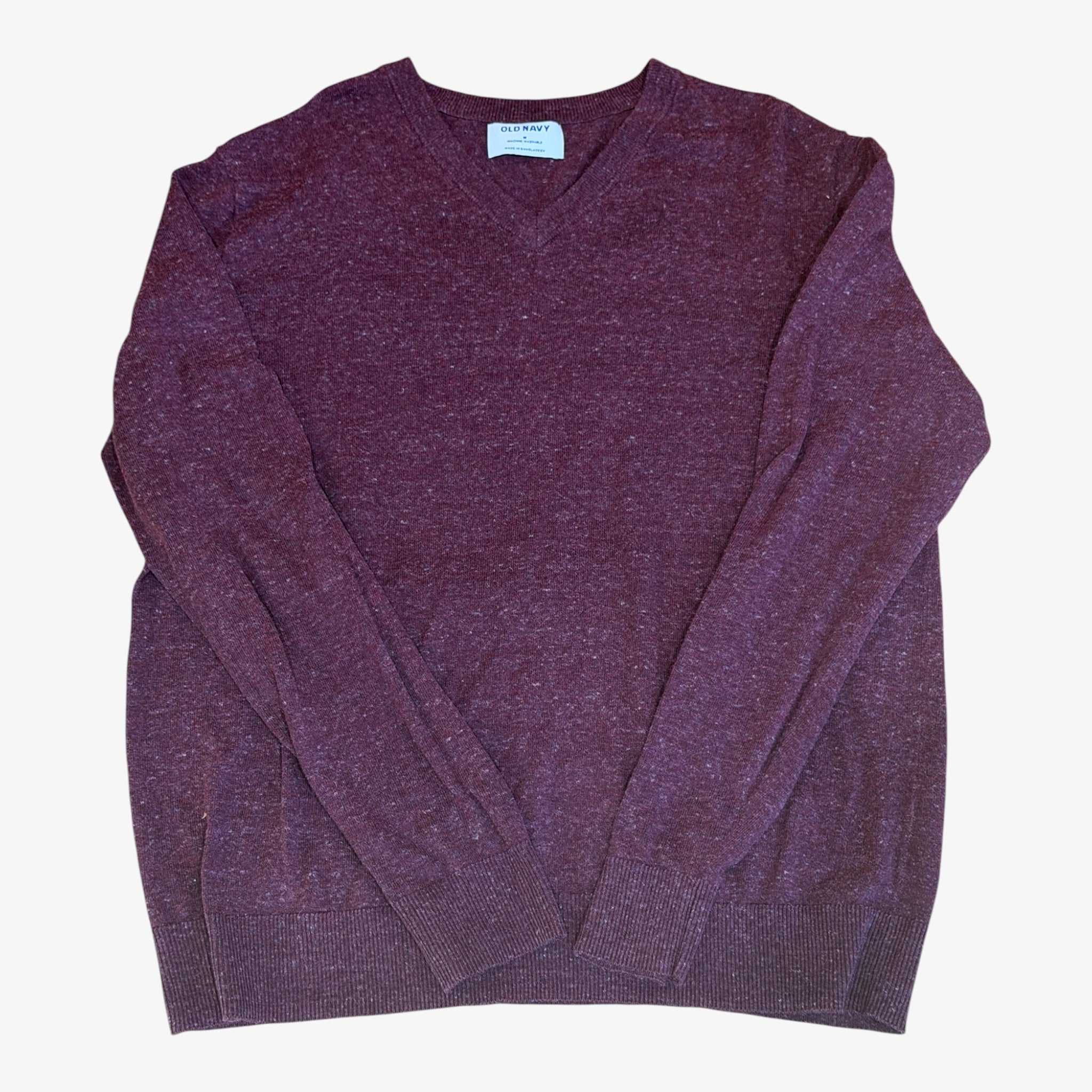 Old Navy Men's V-neck Sweater Heather Camel Size: M