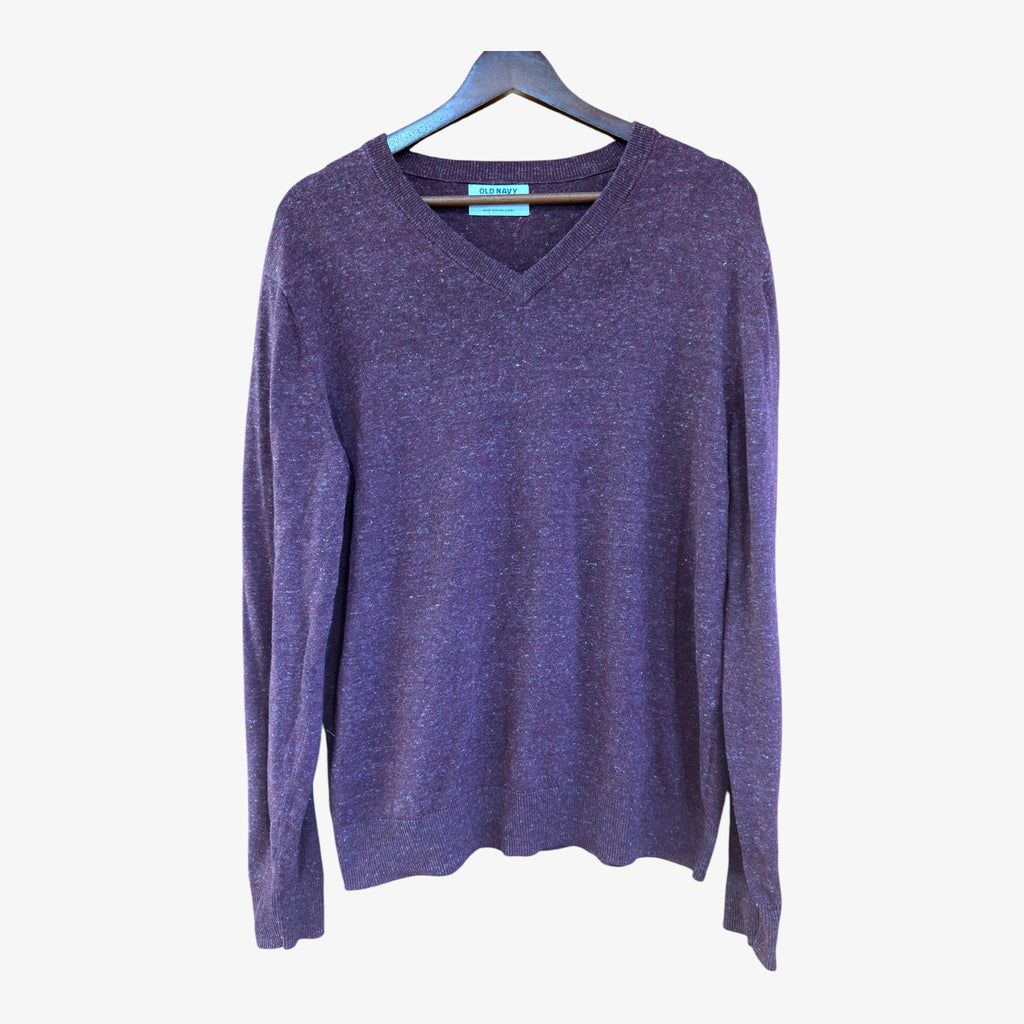 Old Navy Men's V-neck Sweater Heather Camel Size: M