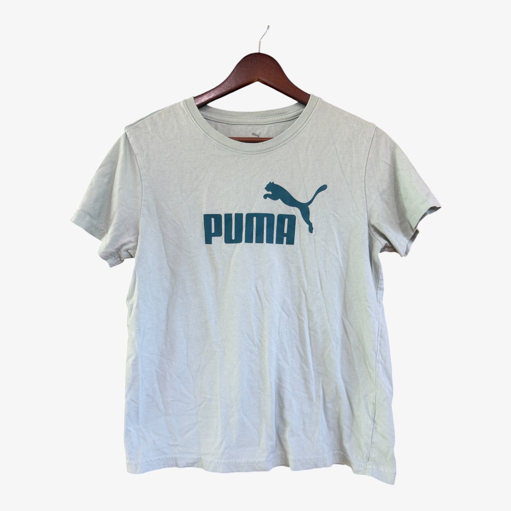 Puma Mens Essential Logo Tee Green Moon Size: M