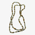 Gold Tone Plastic Swirl Party Bead Necklace 32"